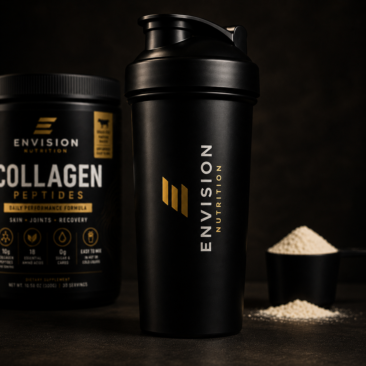 Matte Black Shaker Bottle