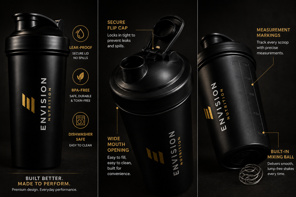 Matte Black Shaker Bottle